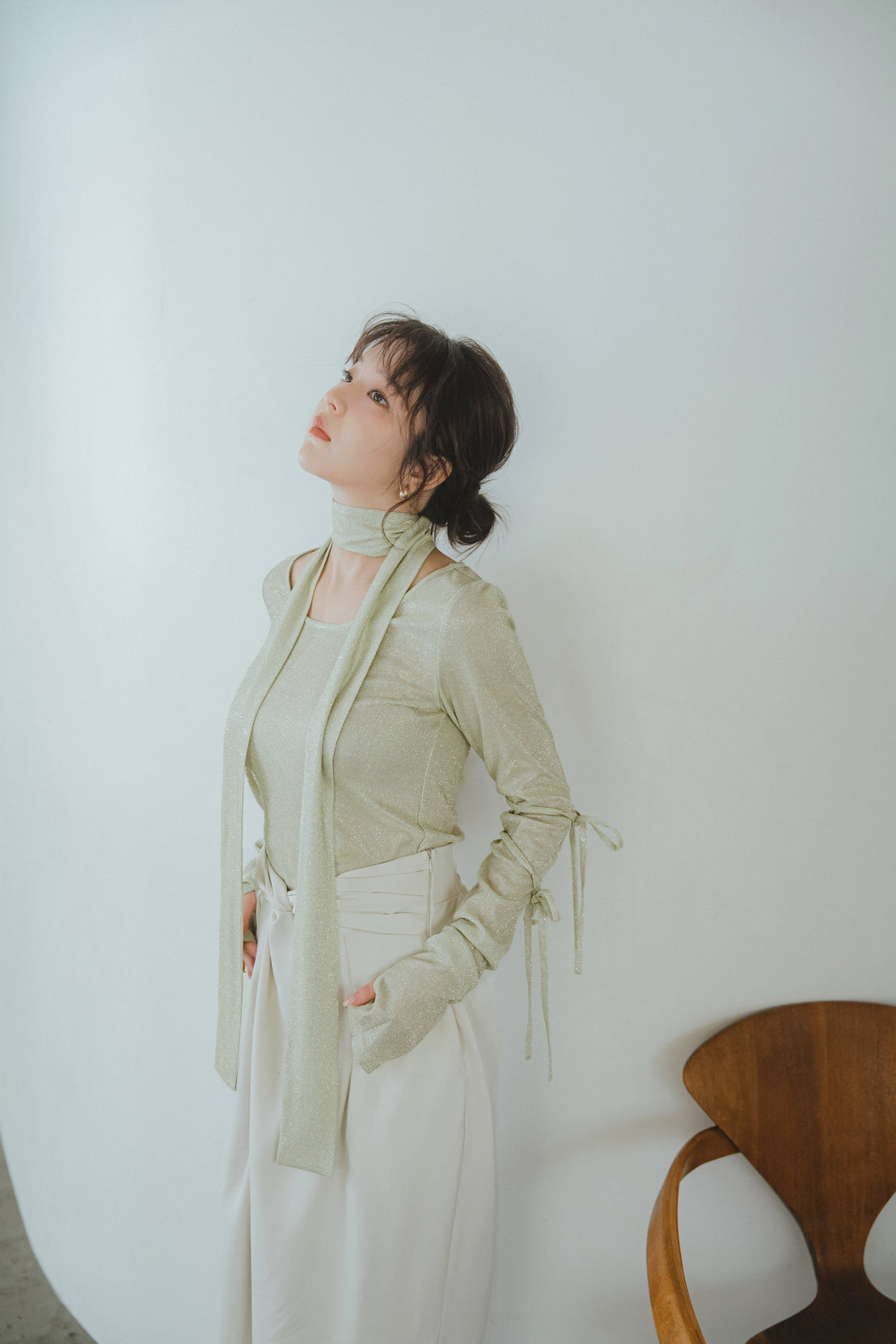 ribbon sleeve tops