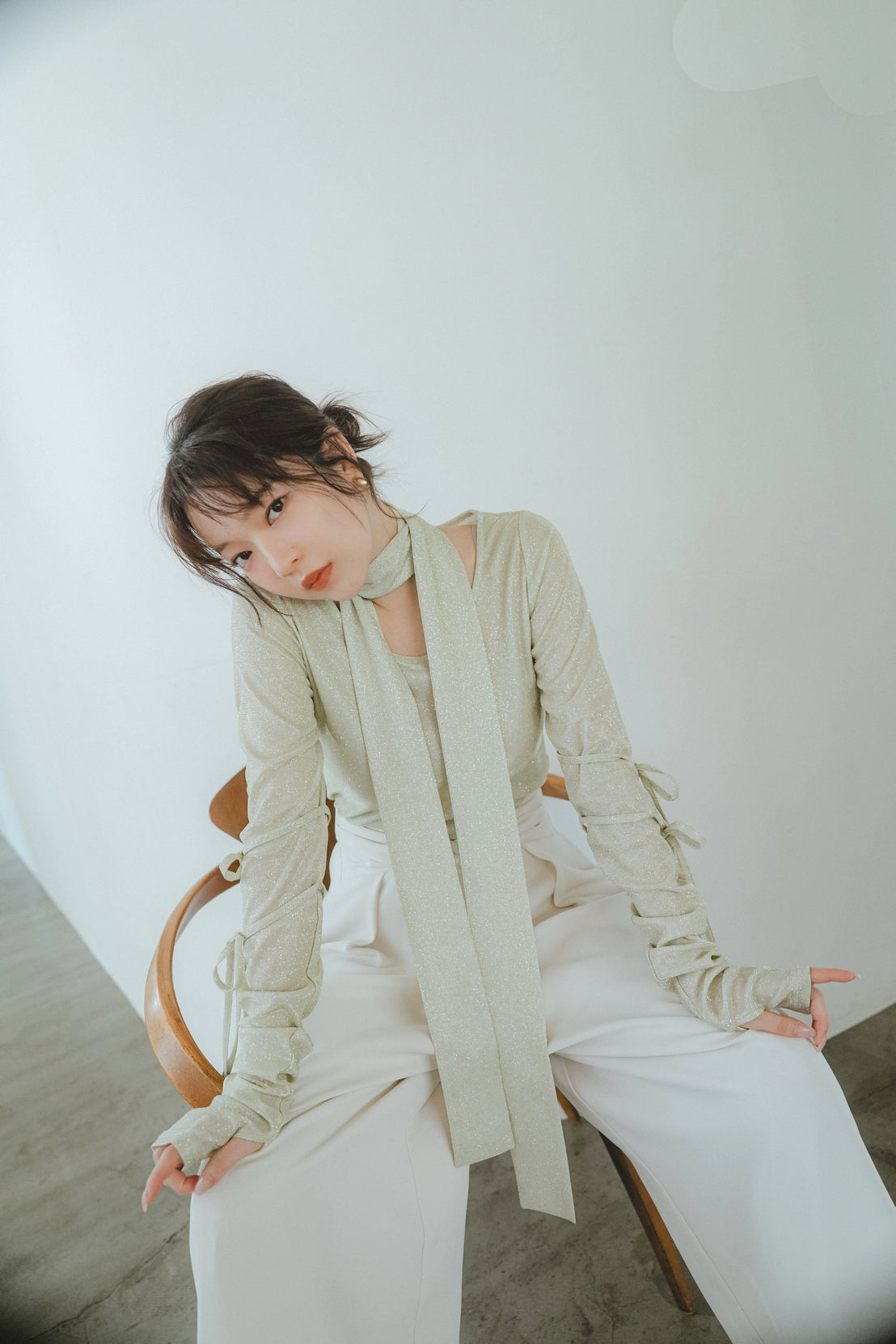 ribbon sleeve tops