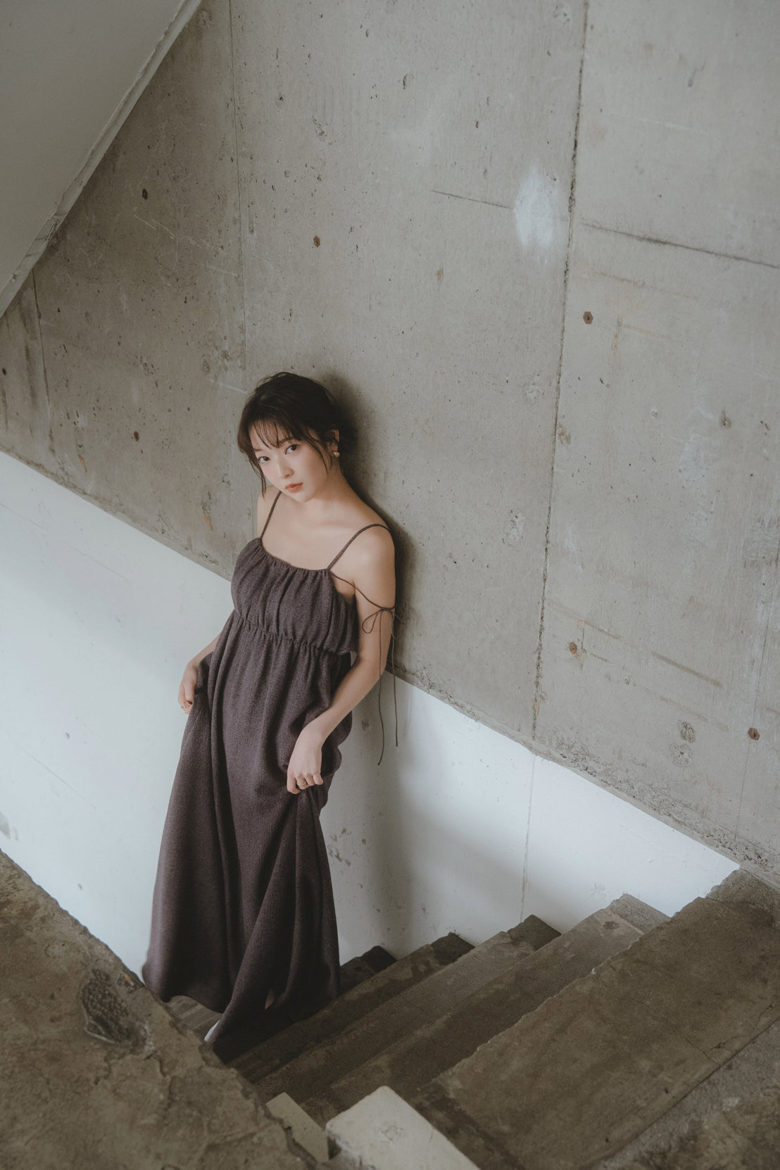 gather volume cami one-piece