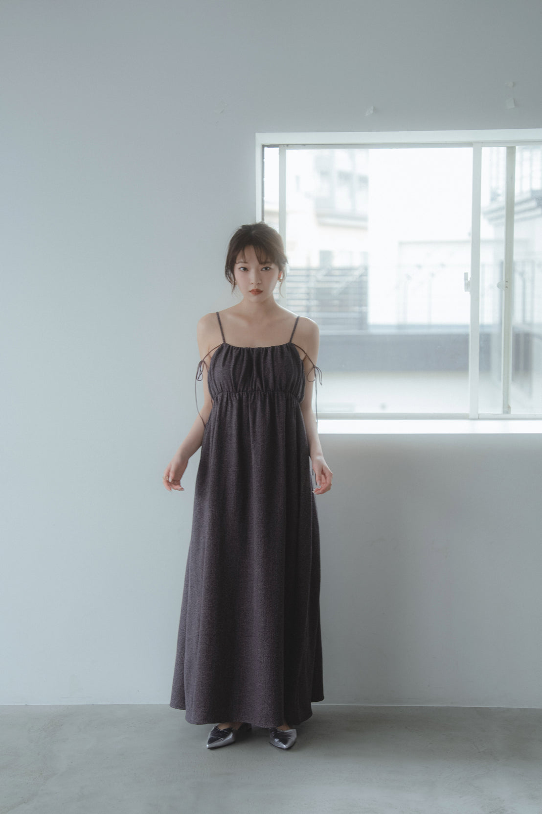 gather volume cami one-piece