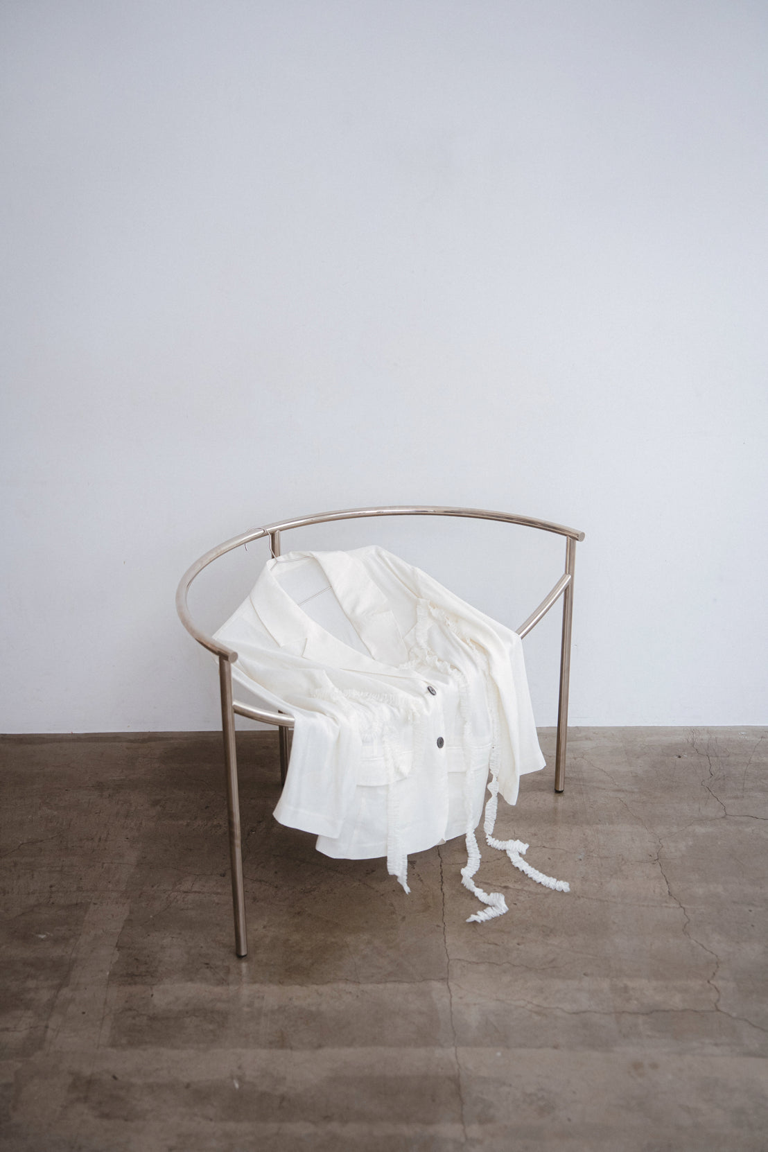 tulle pattern sheer jacket