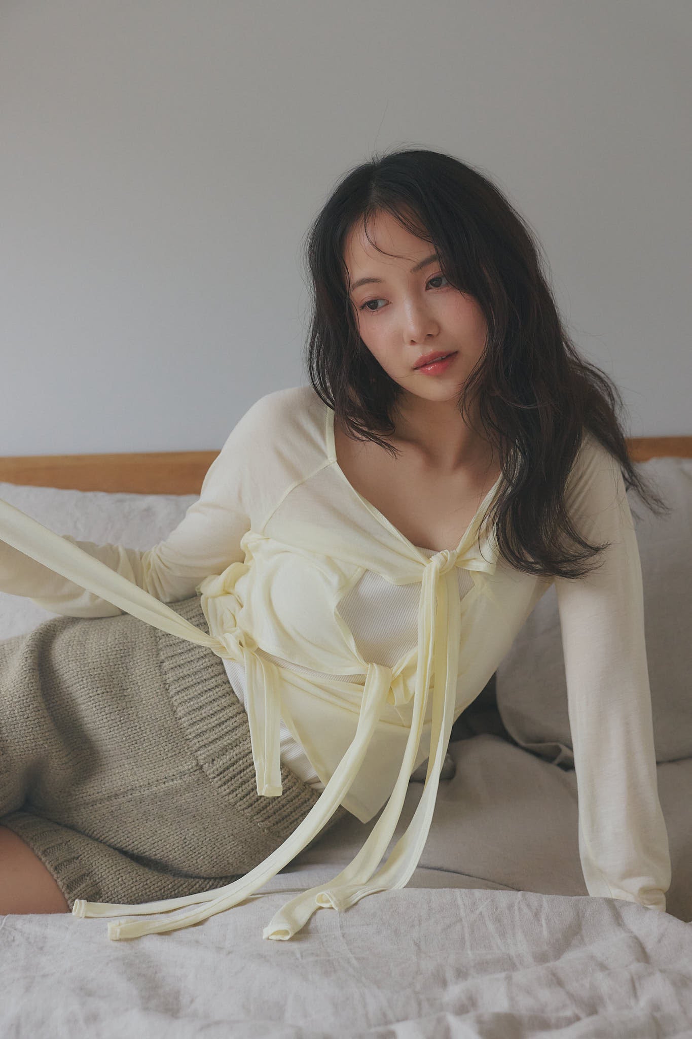 tie design sheer tops