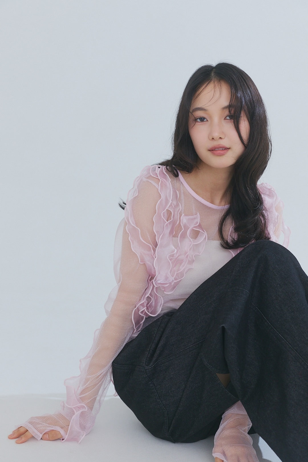 random ribbon sheer tops