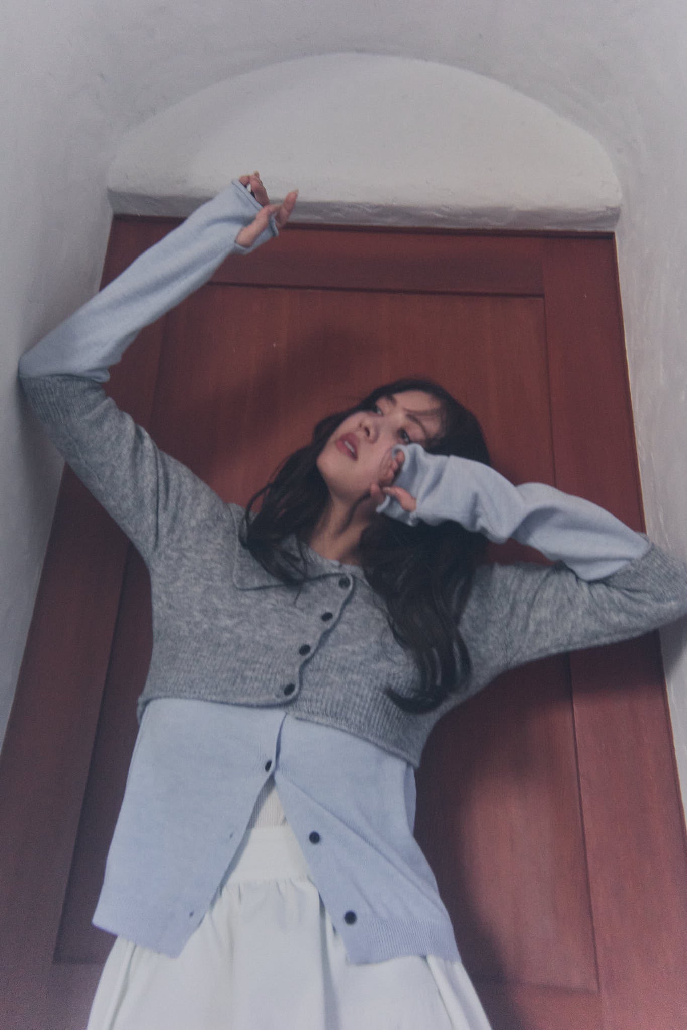 bicolor 2way knit
