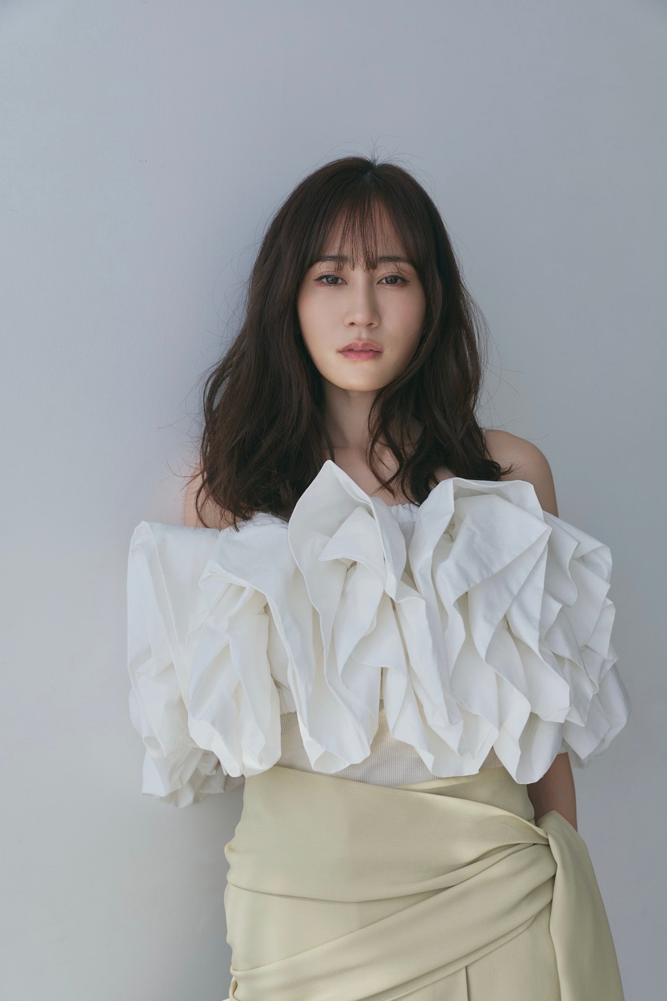 volume off shoulder blouse