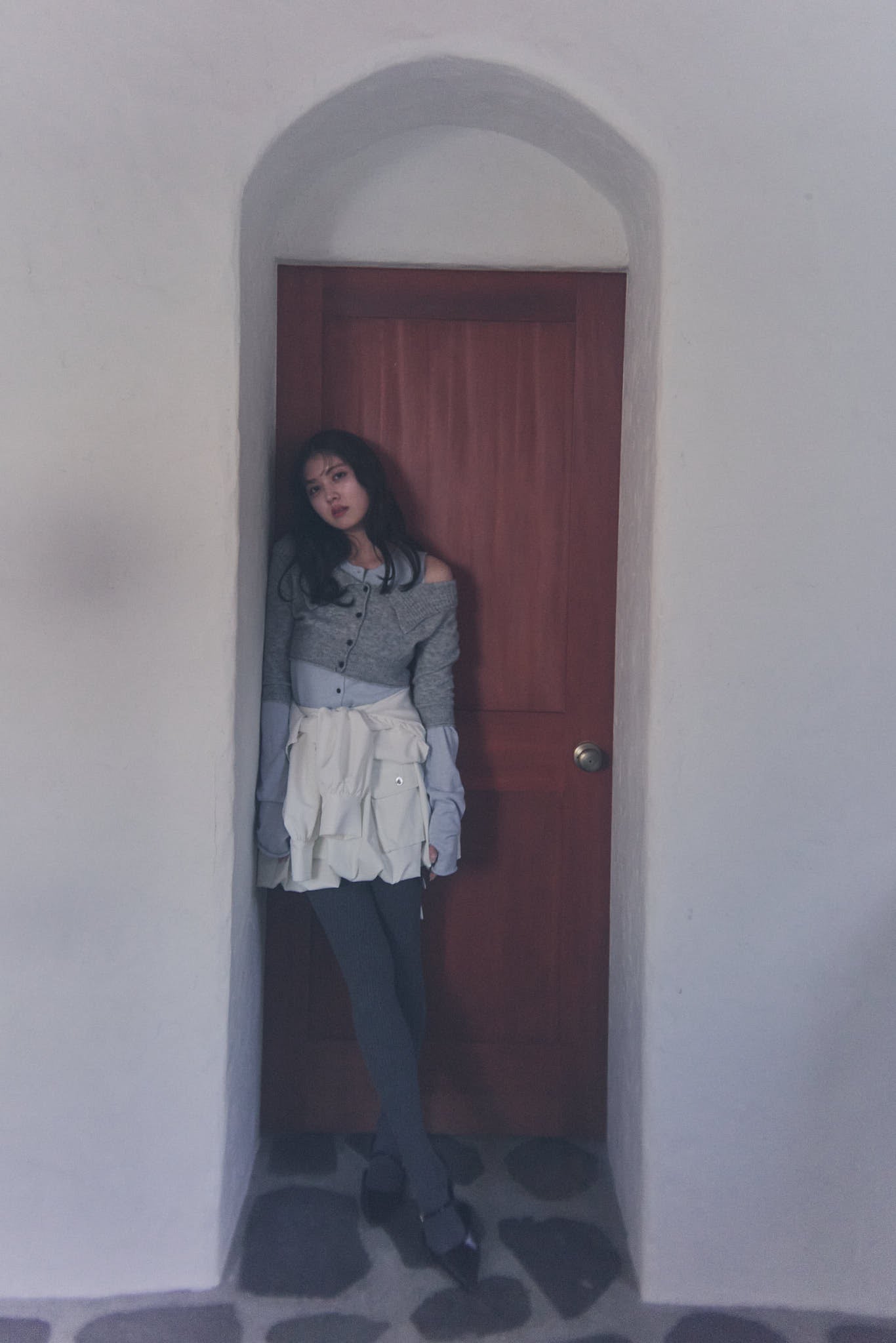 bicolor 2way knit