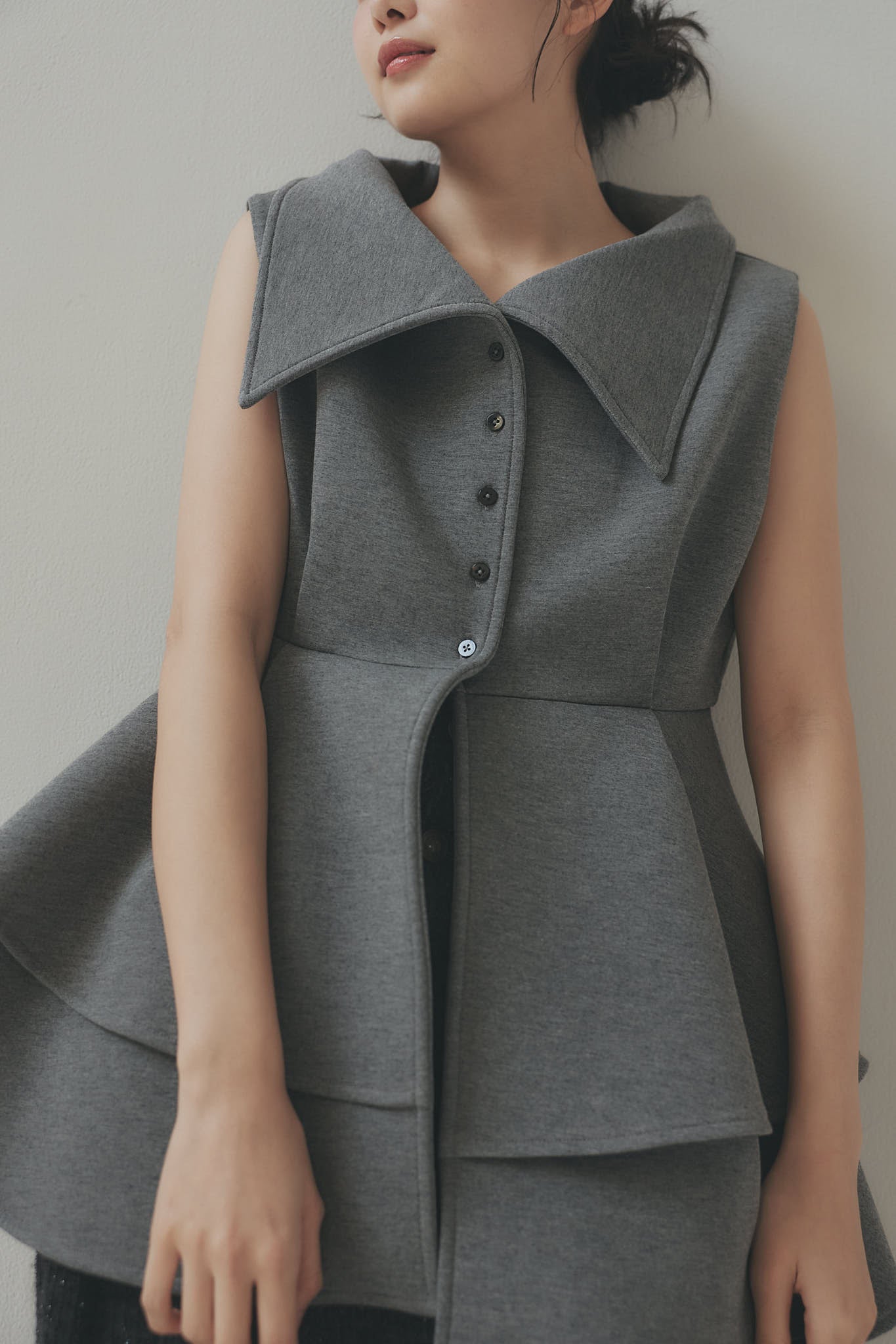 collar design peplum tops