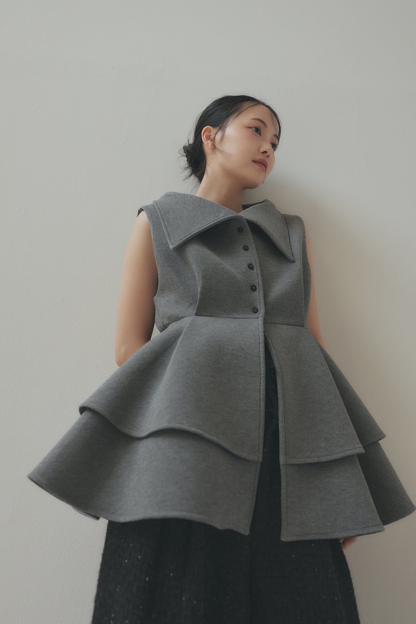 collar design peplum tops