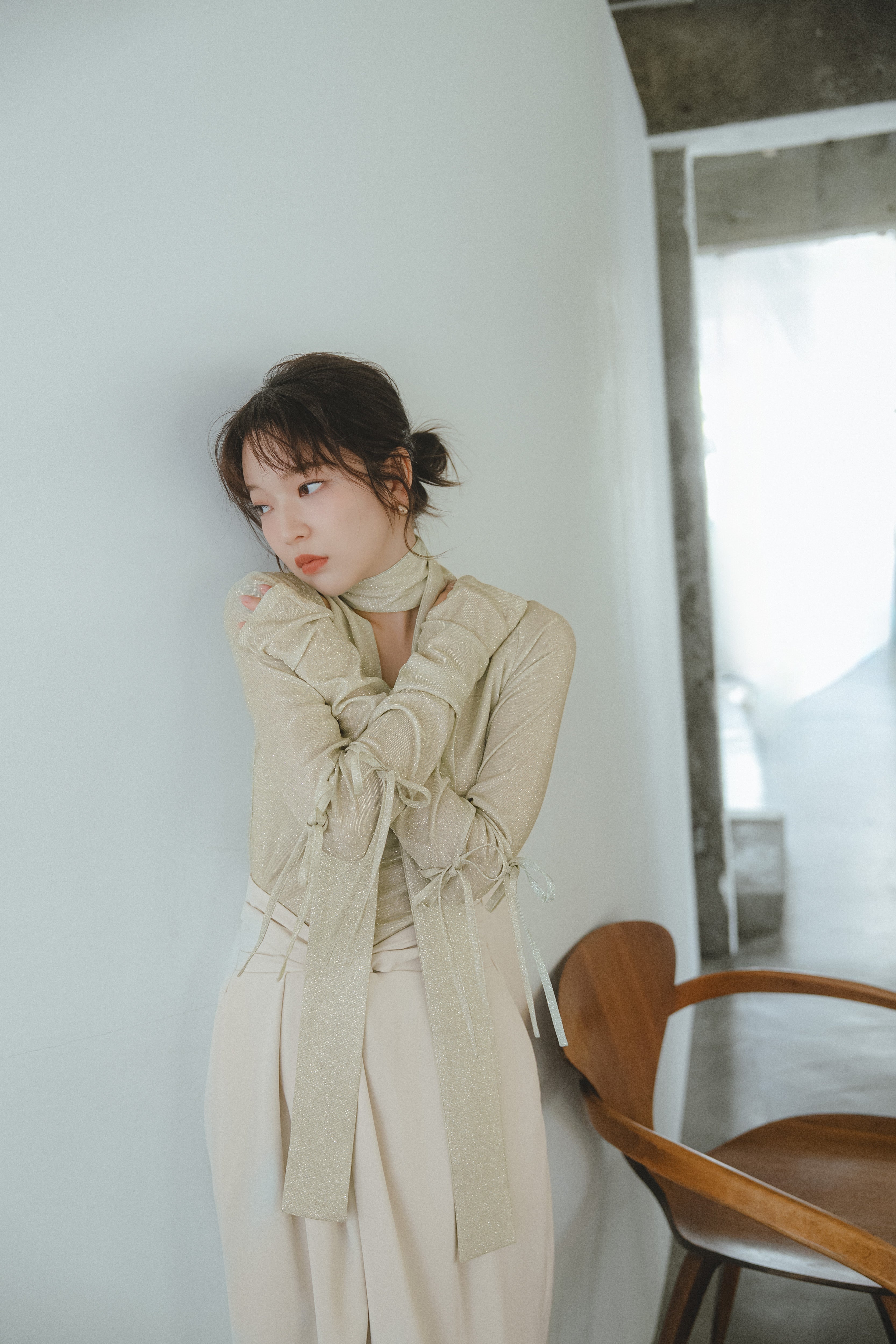 ribbon sleeve tops