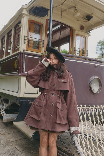 drawstring trench jacket［9月下旬から10月上旬お届け］