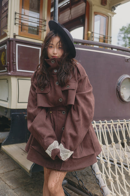 drawstring trench jacket［9月下旬から10月上旬お届け］