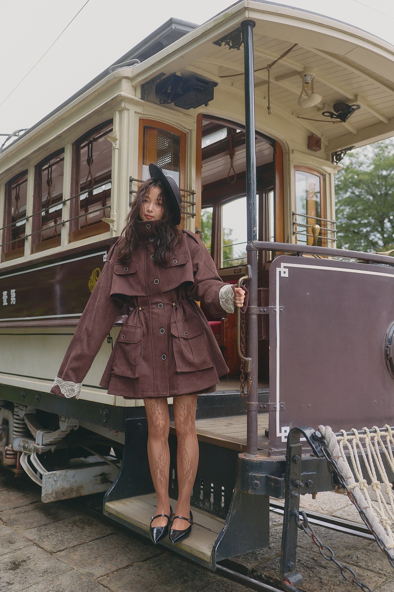 drawstring trench jacket［9月下旬から10月上旬お届け］