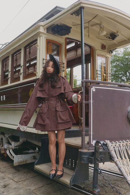 drawstring trench jacket［9月下旬から10月上旬お届け］