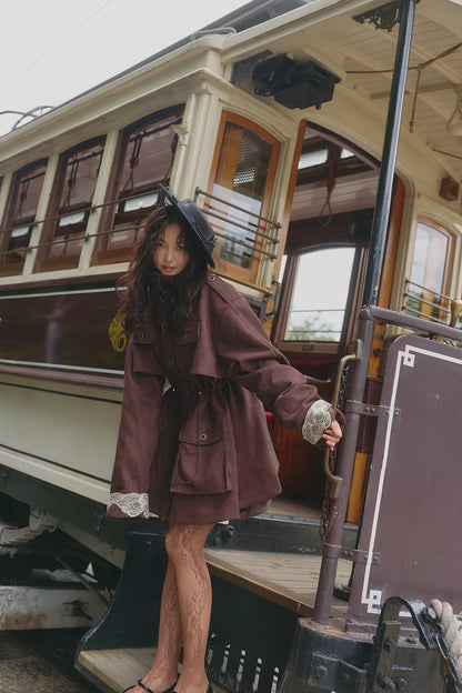 drawstring trench jacket［9月下旬から10月上旬お届け］