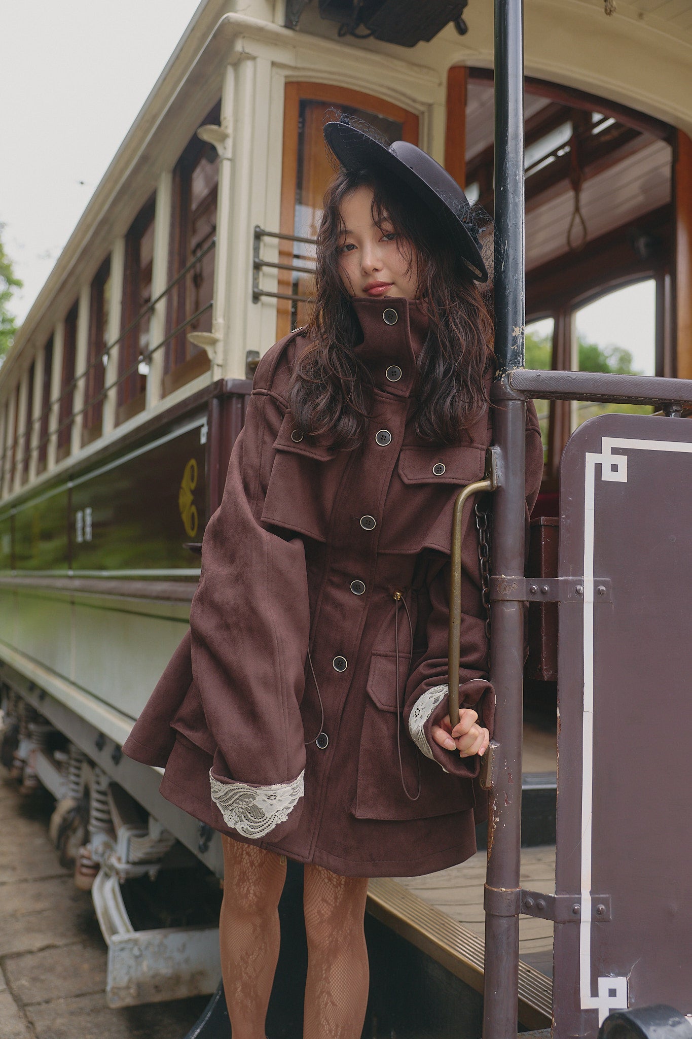 drawstring trench jacket［9月下旬から10月上旬お届け］