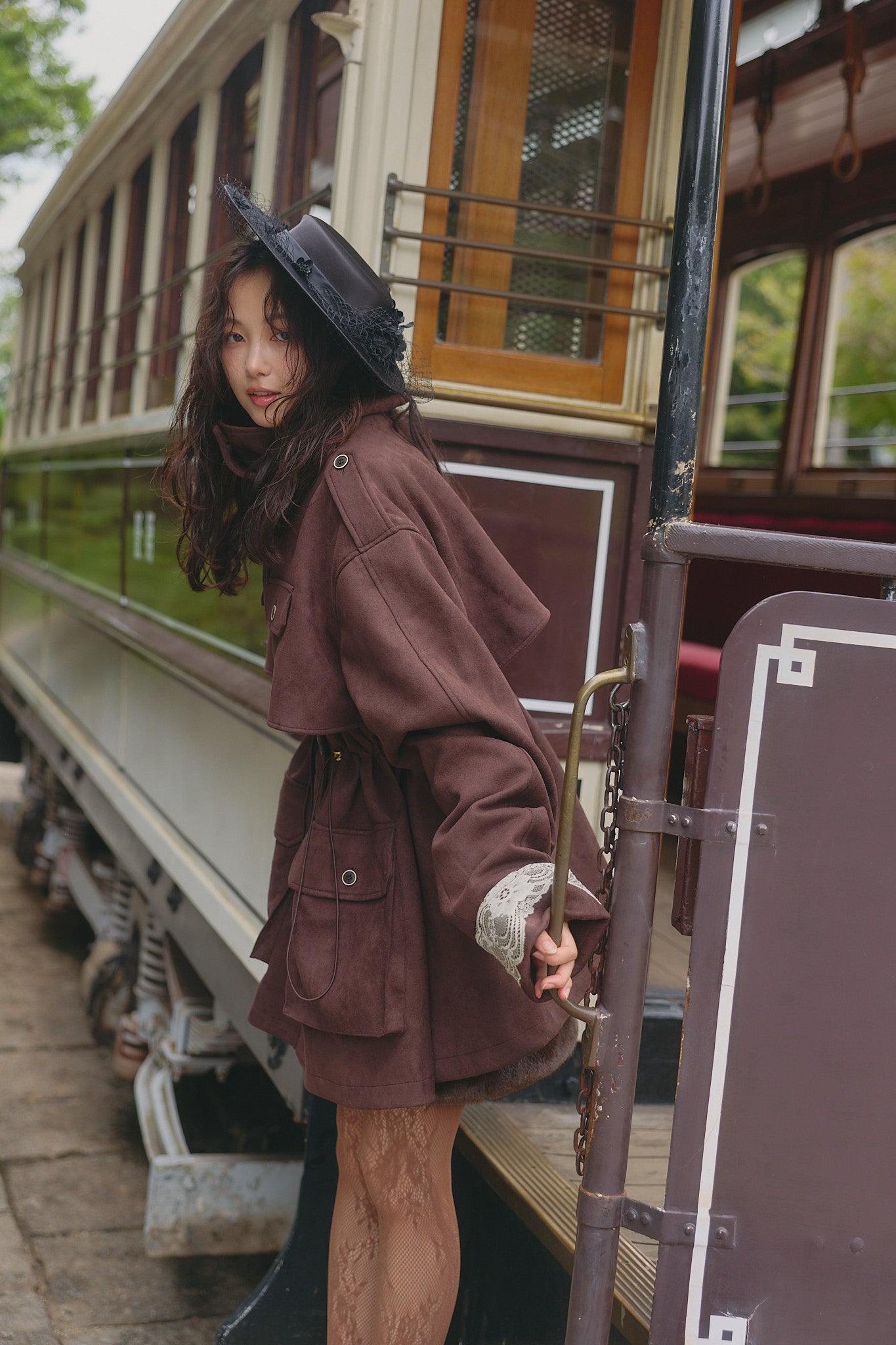 drawstring trench jacket［9月下旬から10月上旬お届け］