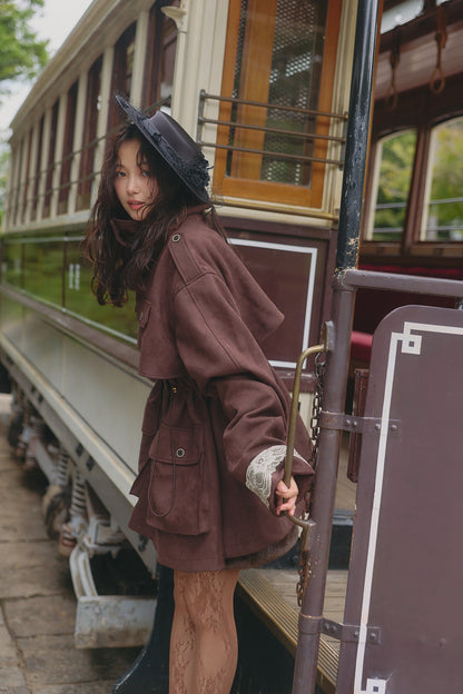 drawstring trench jacket［9月下旬から10月上旬お届け］