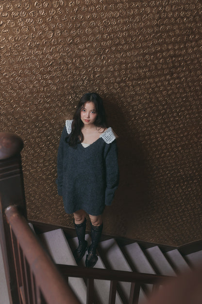 lace sailor knit［9月下旬から10月上旬お届け］