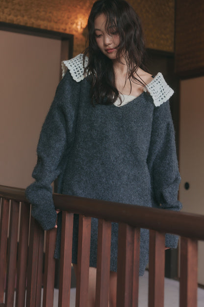 lace sailor knit［9月下旬から10月上旬お届け］