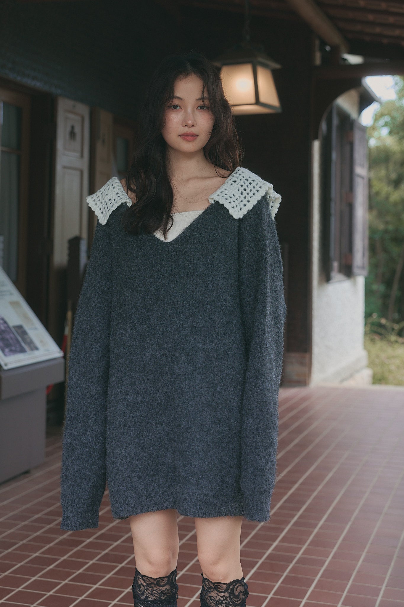 lace sailor knit［9月下旬から10月上旬お届け］