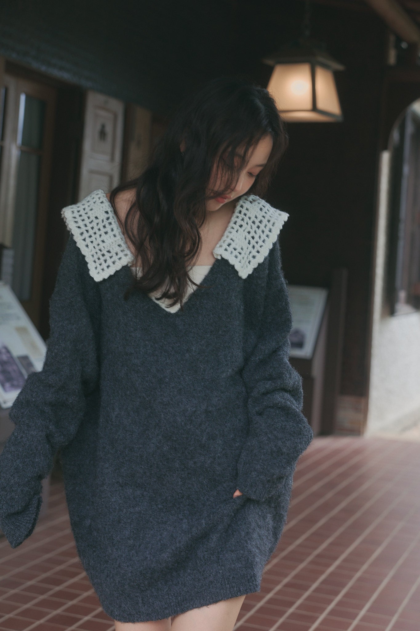 lace sailor knit［9月下旬から10月上旬お届け］