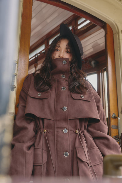 drawstring trench jacket［9月下旬から10月上旬お届け］