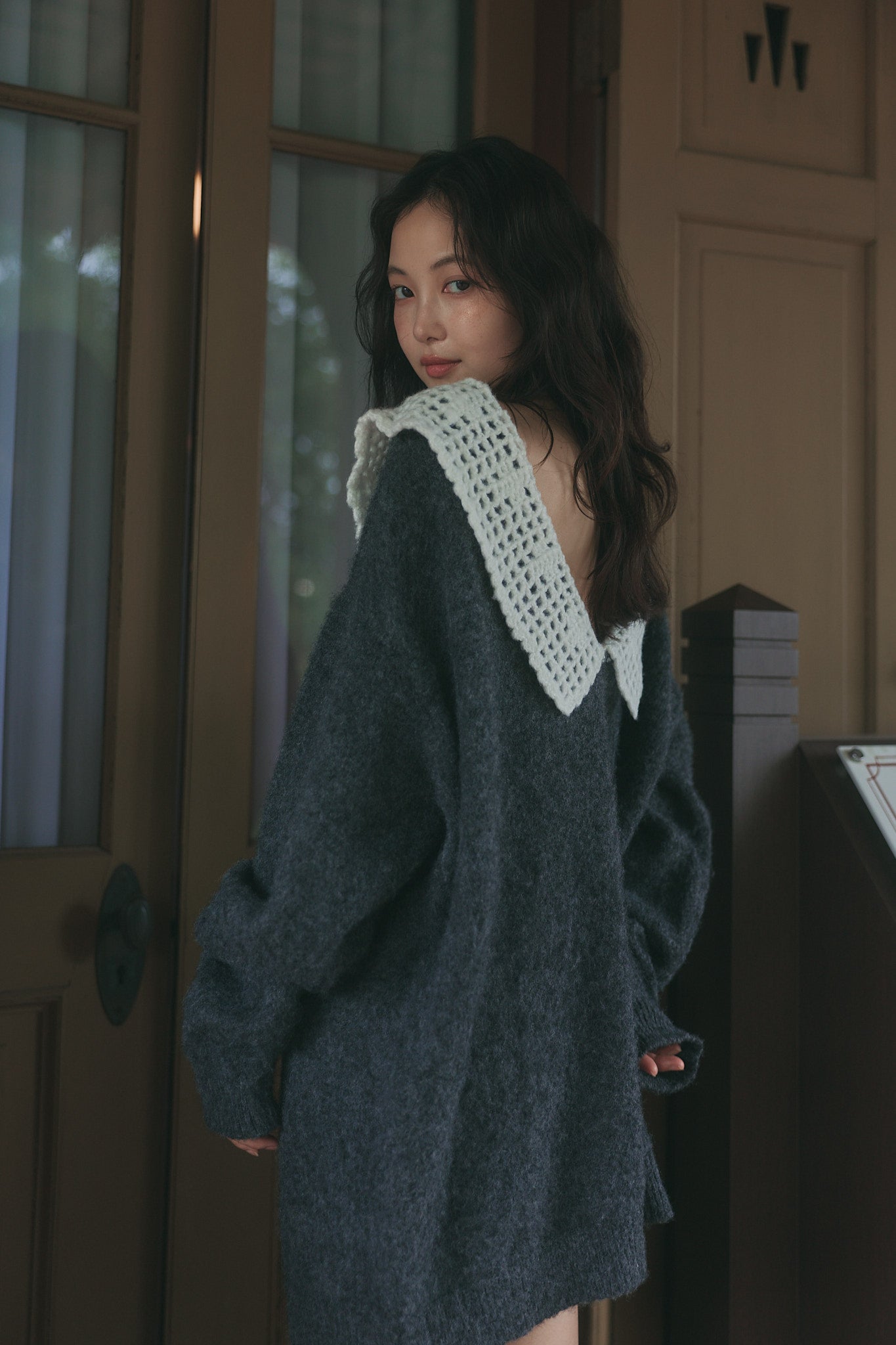 lace sailor knit［9月下旬から10月上旬お届け］