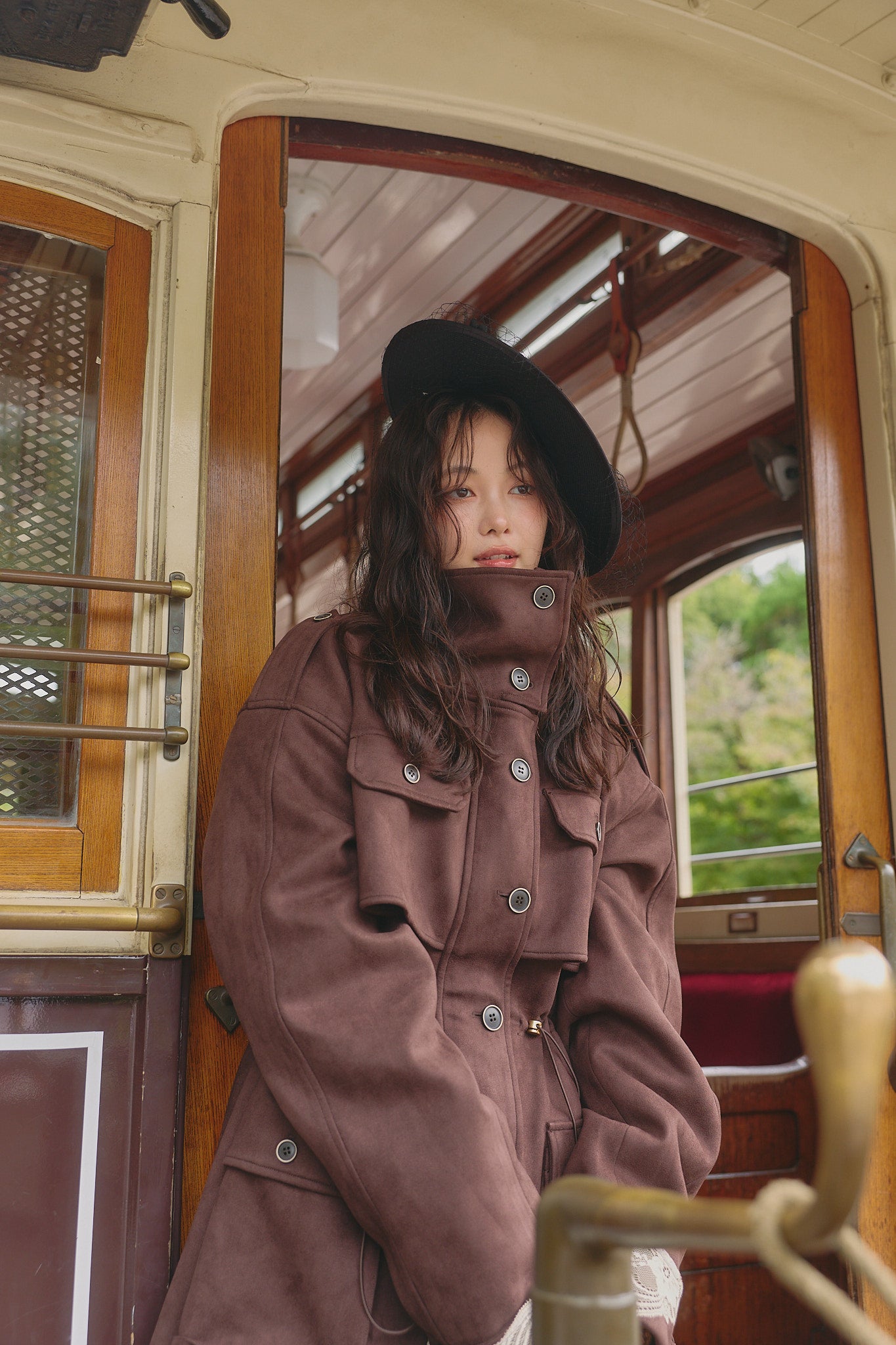 drawstring trench jacket［9月下旬から10月上旬お届け］