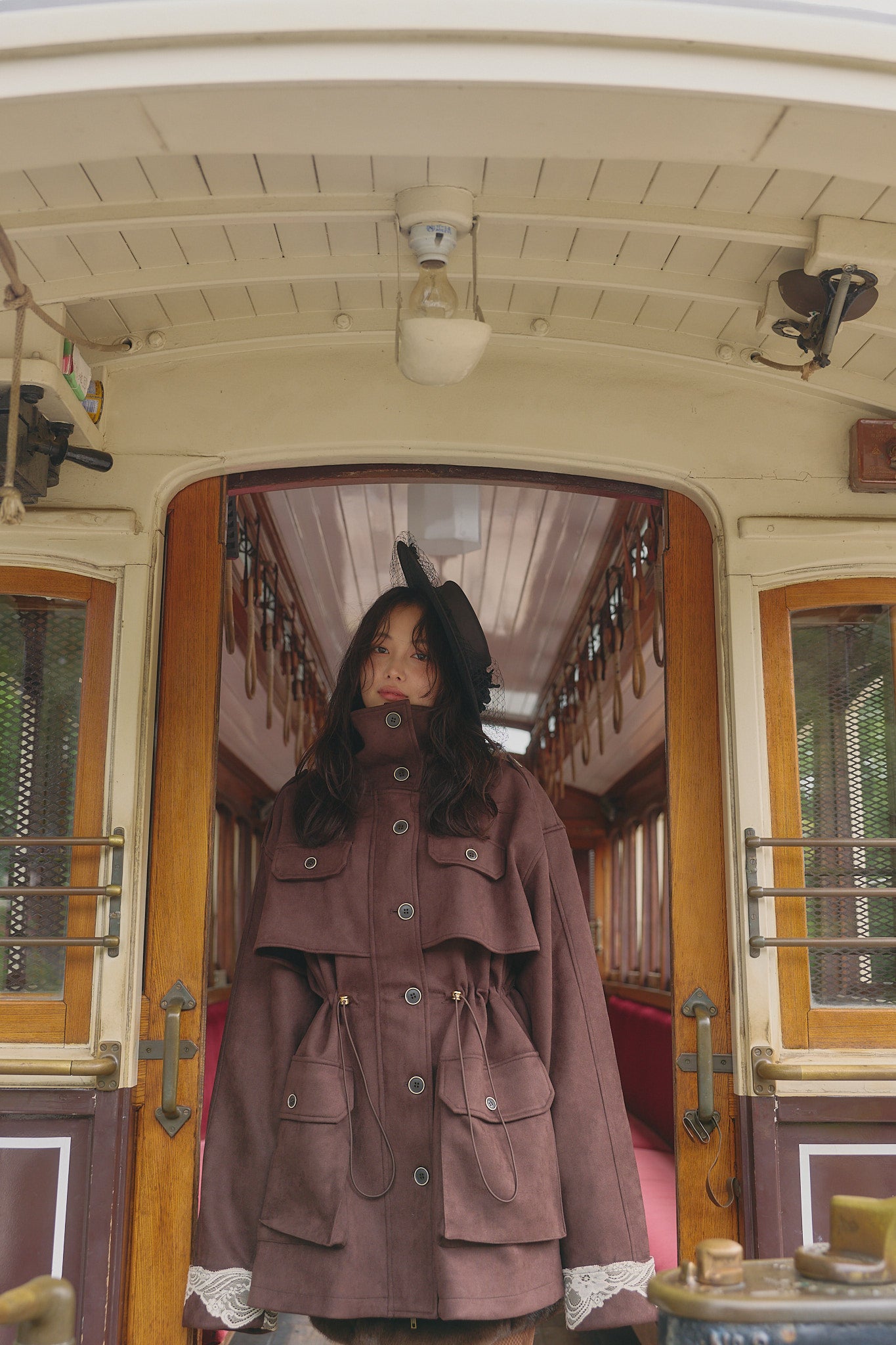 drawstring trench jacket［9月下旬から10月上旬お届け］