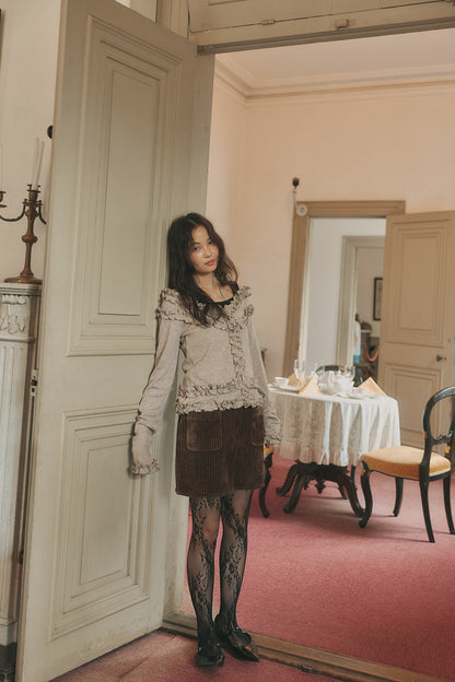 bicolor layered rib knit［9月上旬から中旬お届け］