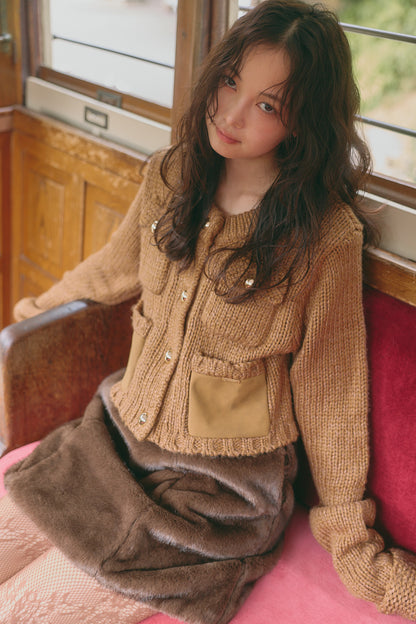gold button pocket knit［9月上旬から中旬お届け］