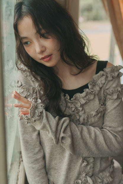 bicolor layered rib knit［9月上旬から中旬お届け］