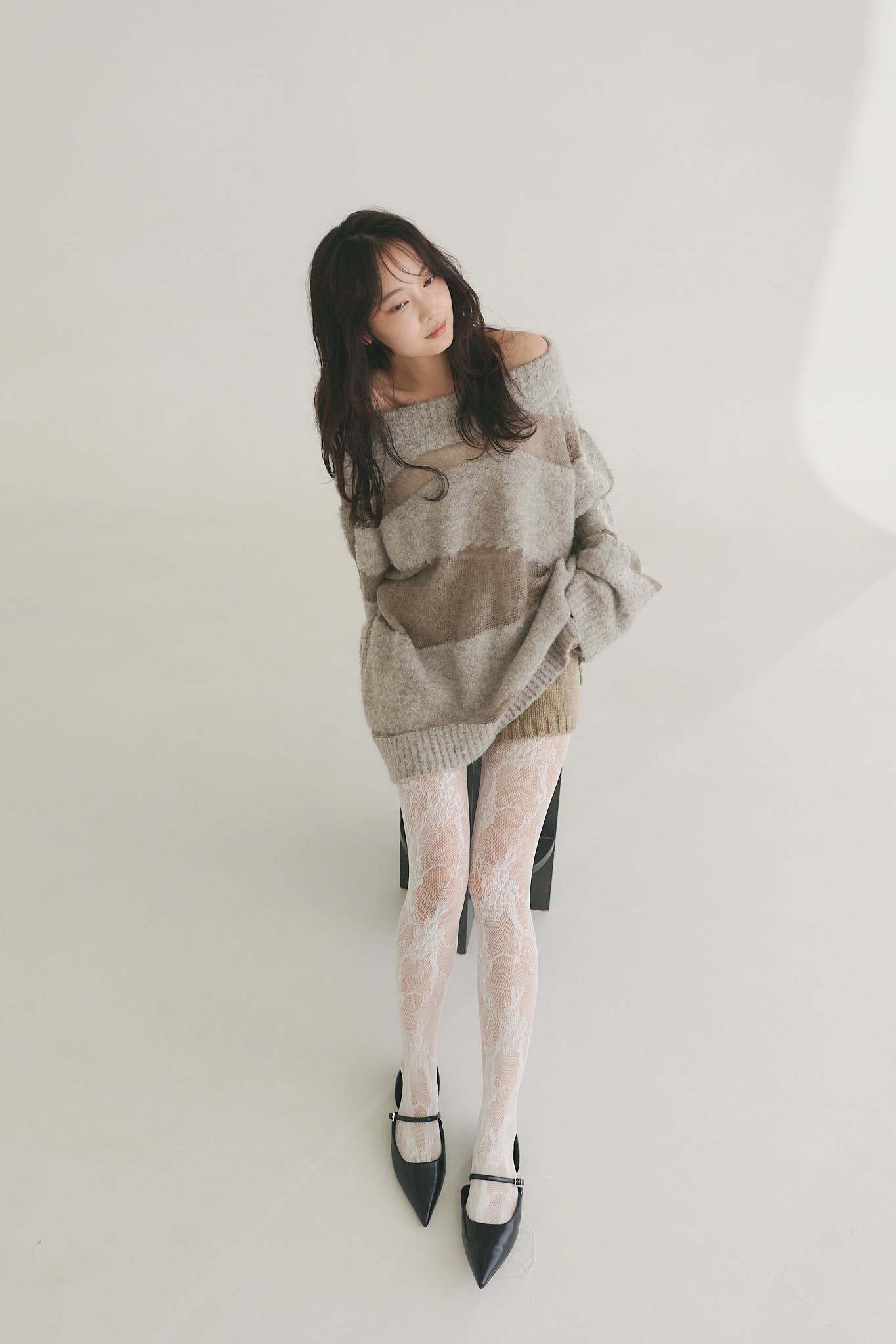 sheer pattern knit
