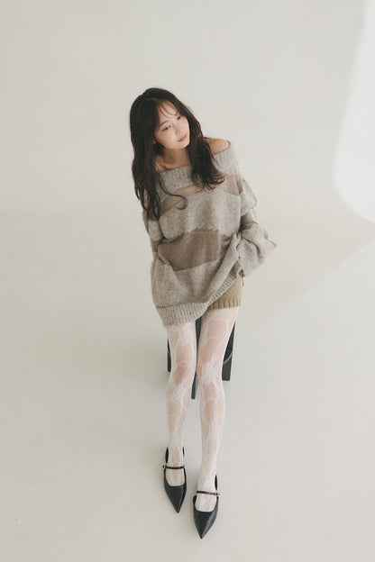 sheer pattern knit