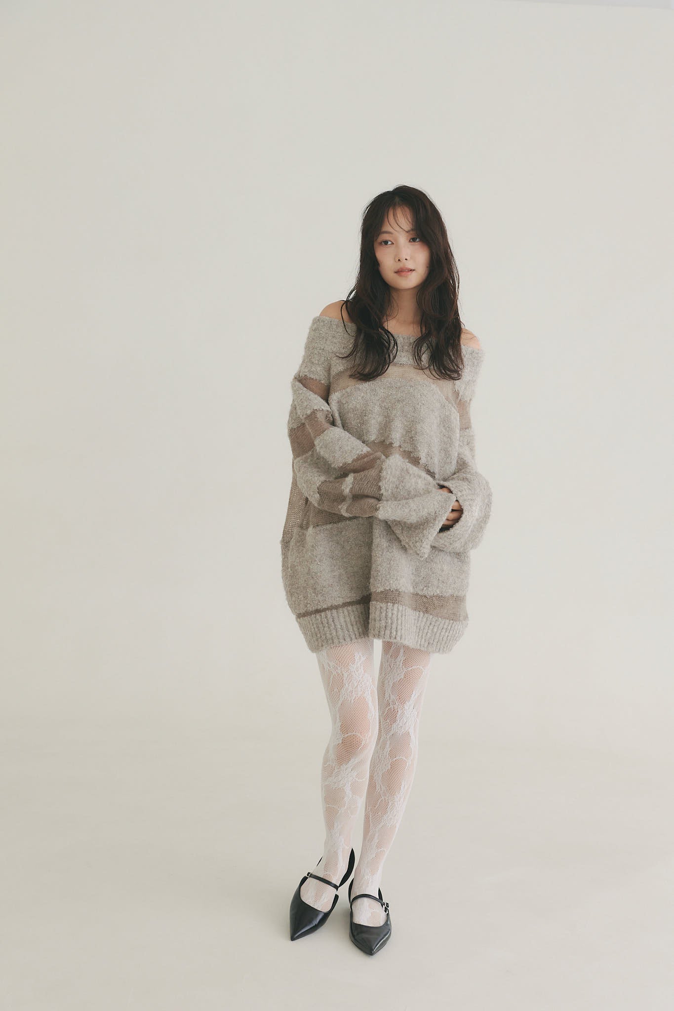 sheer pattern knit
