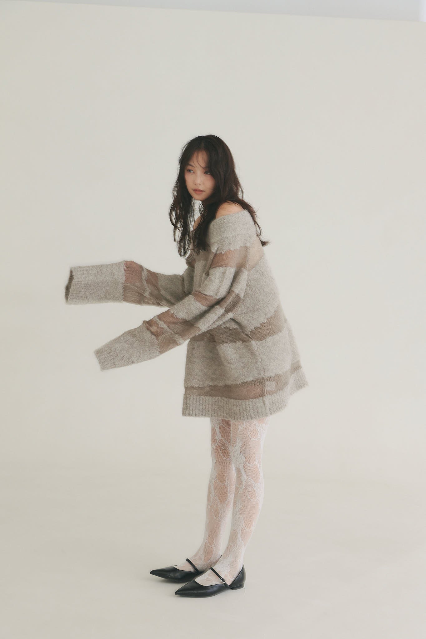 sheer pattern knit