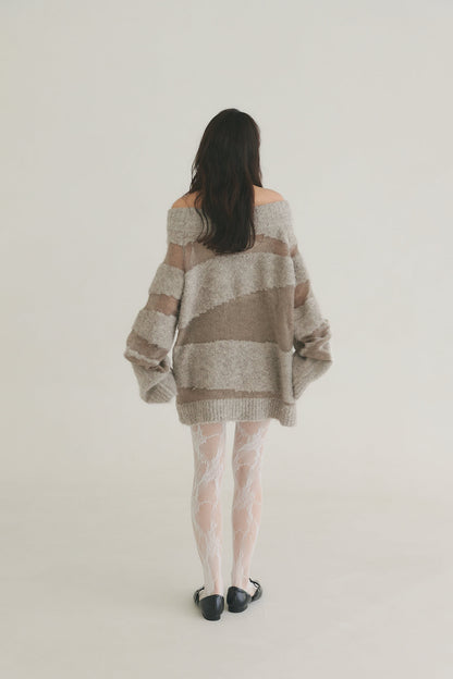 sheer pattern knit