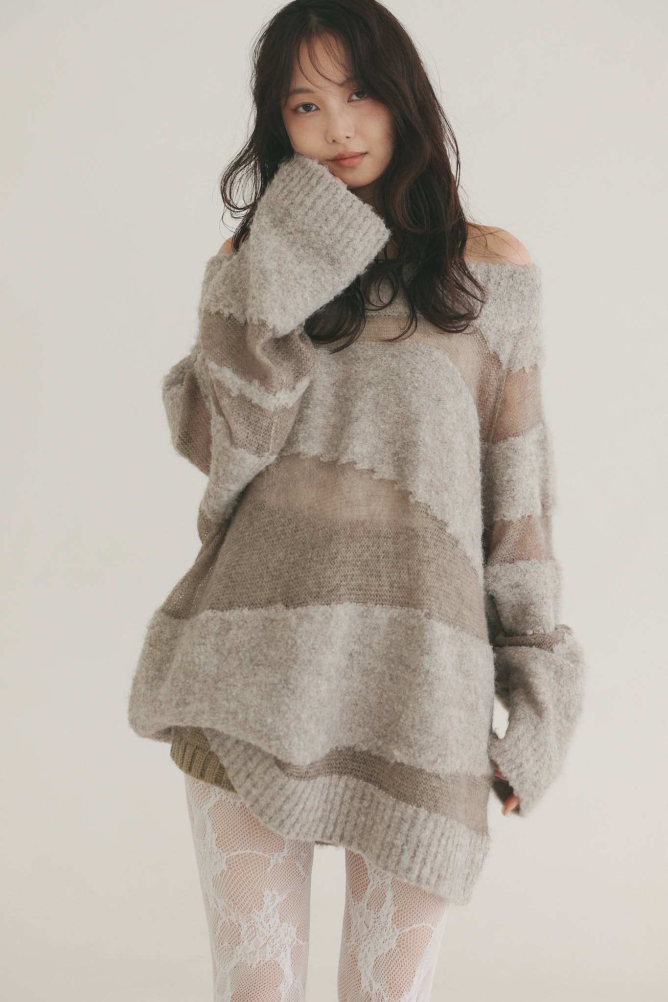 sheer pattern knit