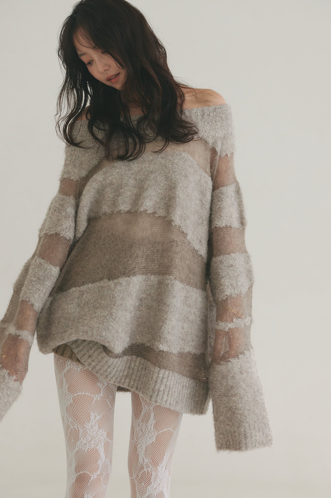 sheer pattern knit