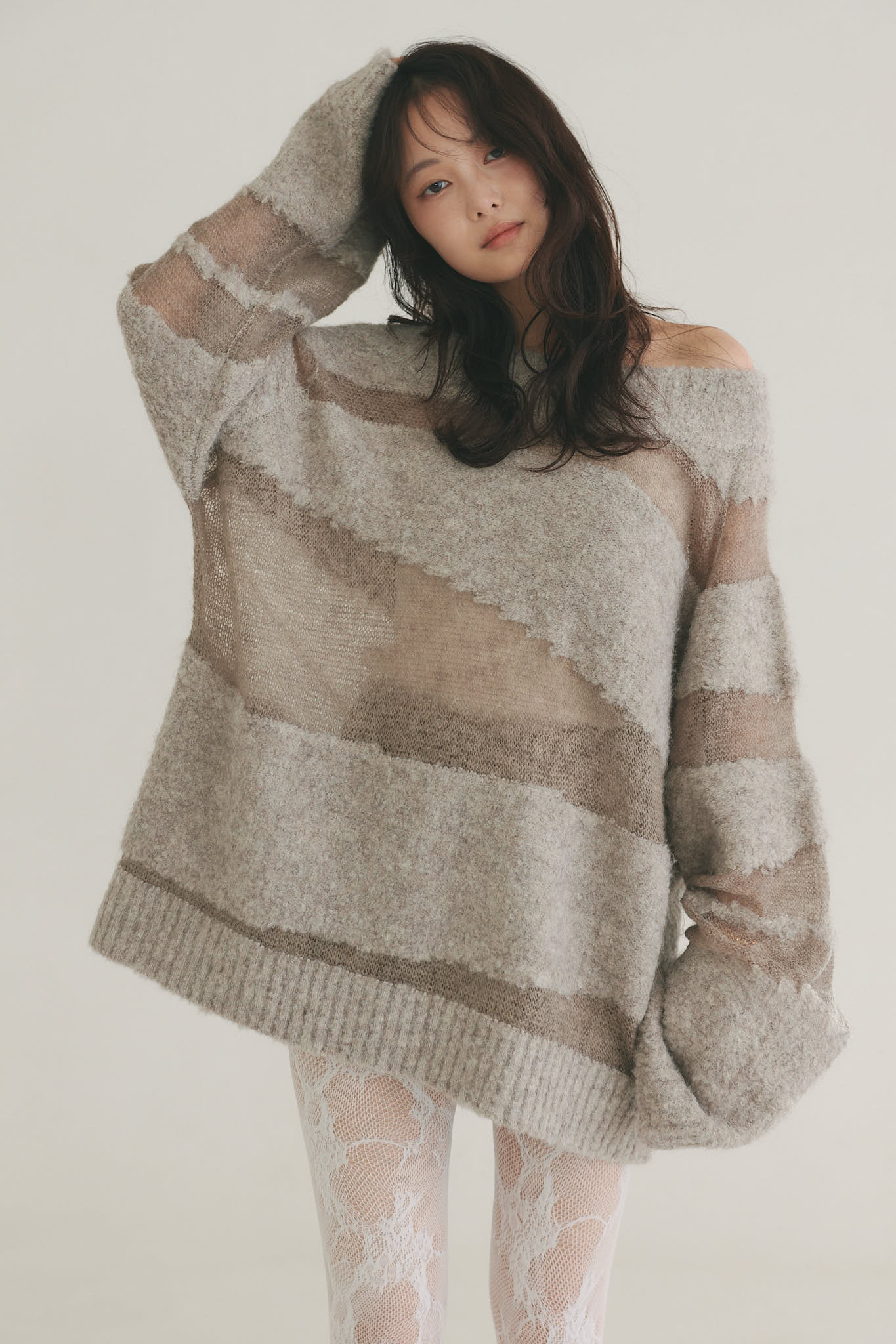 sheer pattern knit