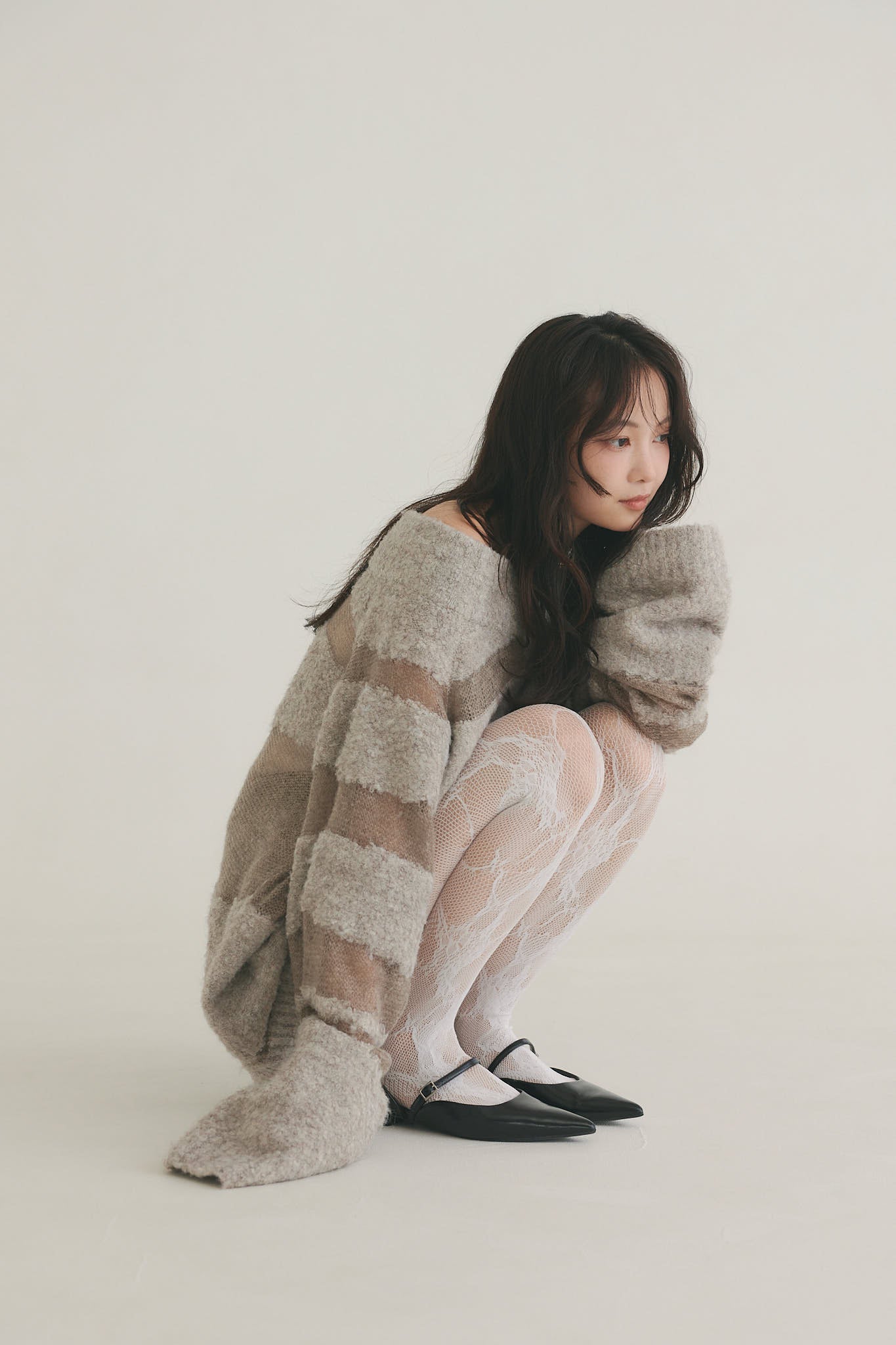 sheer pattern knit