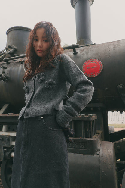 bloom flower cardigan［9月上旬から中旬お届け］
