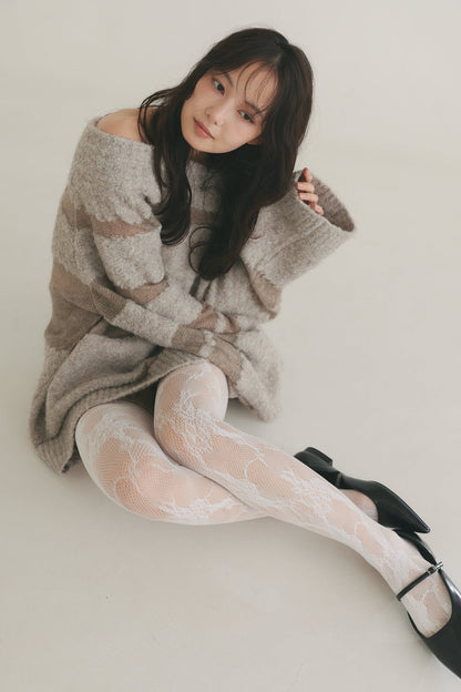 sheer pattern knit