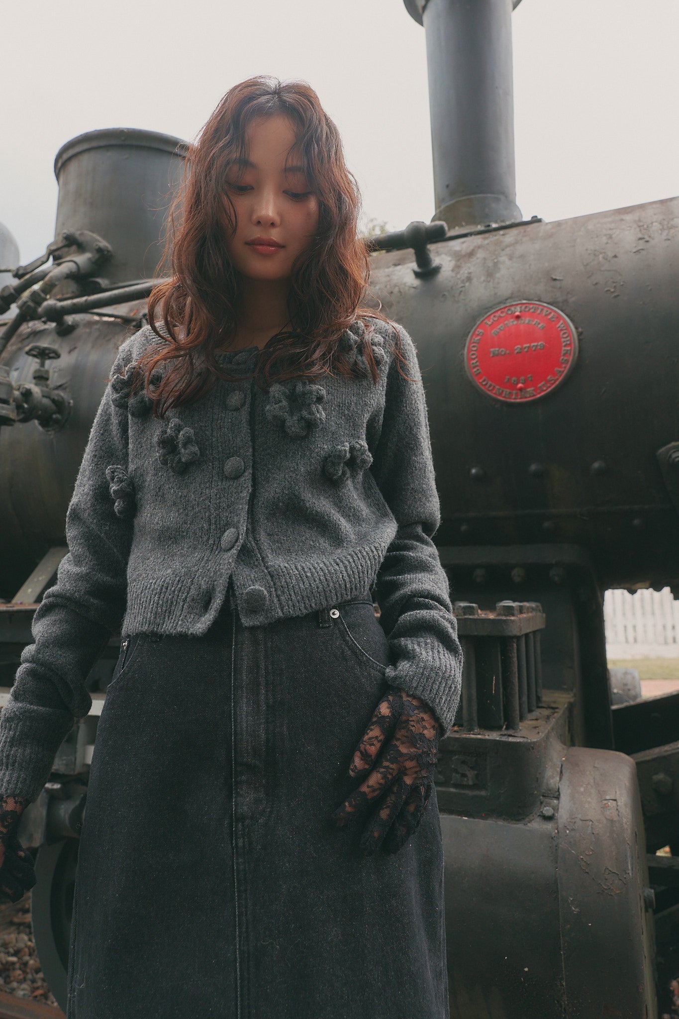 bloom flower cardigan［9月上旬から中旬お届け］