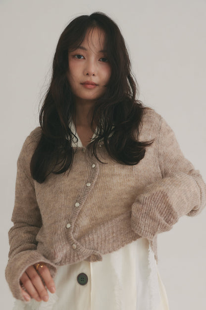 wave design sheer knit