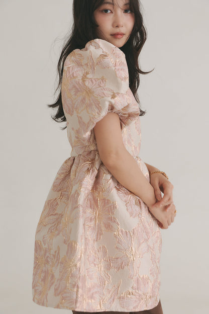 jacquard puffy peplum tops