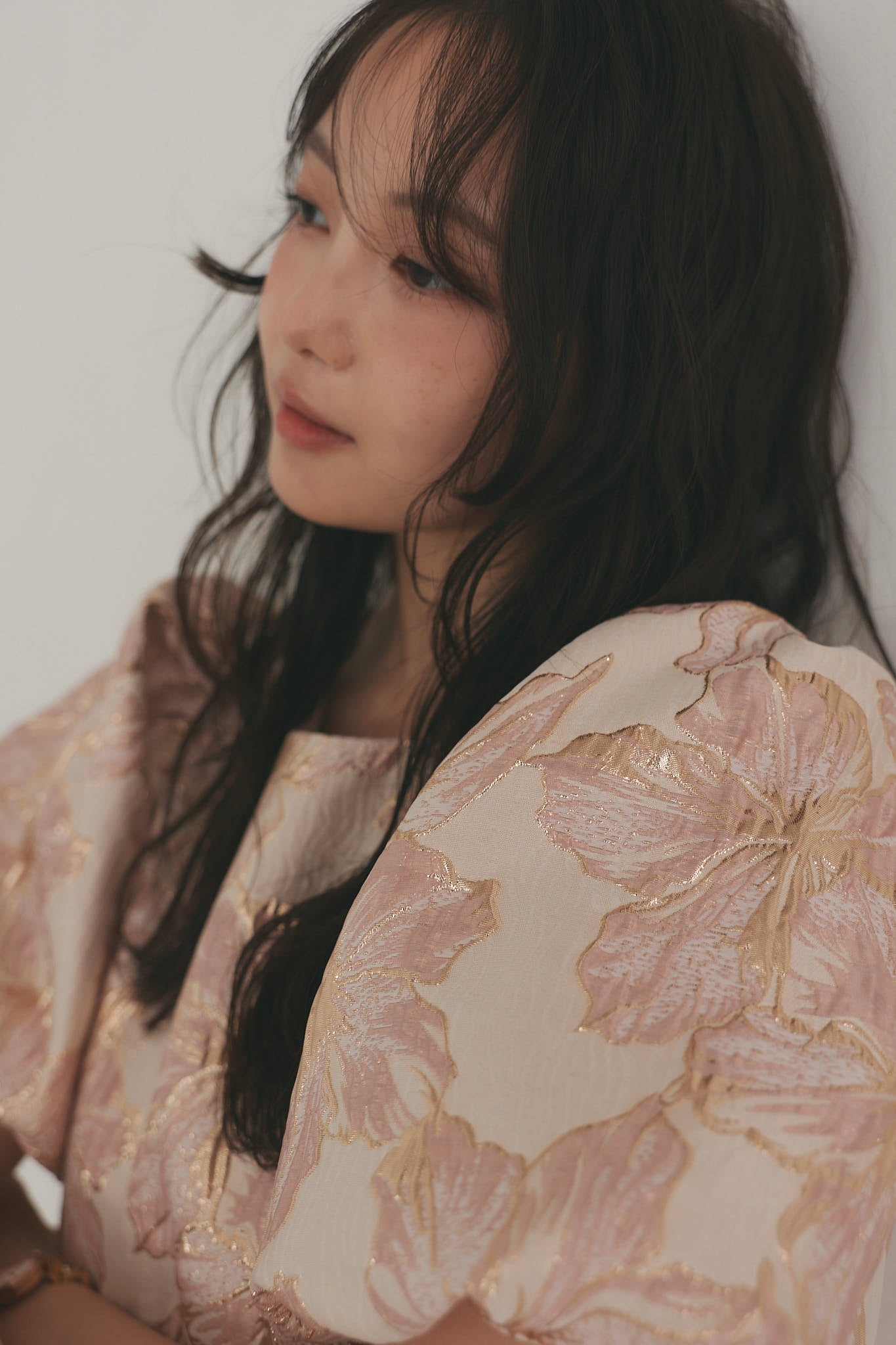 jacquard puffy peplum tops