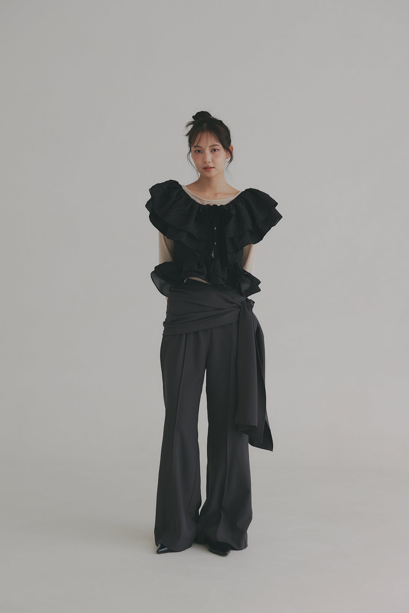 jacquard layered tops
