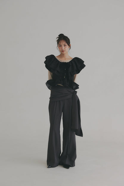 jacquard layered tops