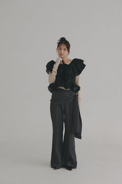 jacquard layered tops